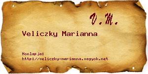 Veliczky Marianna névjegykártya